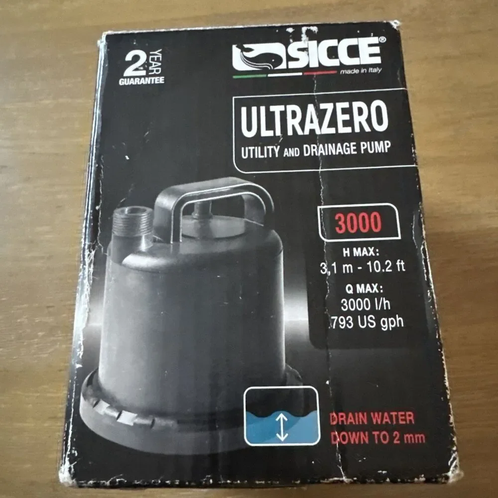 (OPEN BOX) SICCE Ultra Zero 793 GPH Multi-Purpose Water Pump